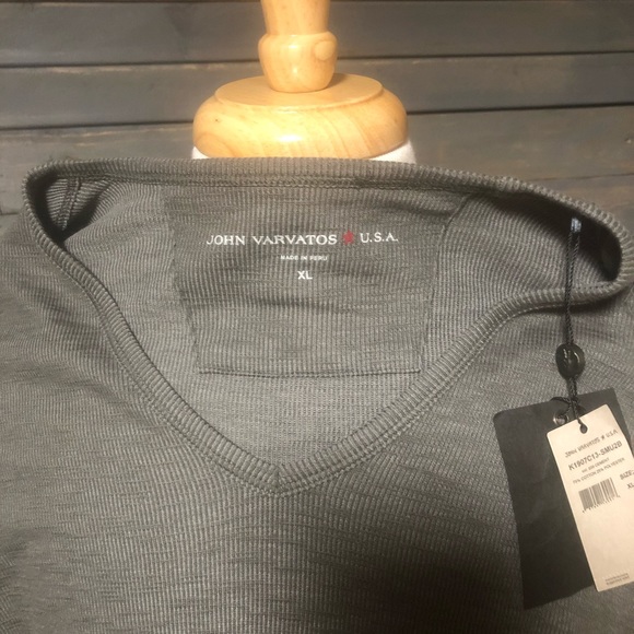 John Varvatos USA XL V Neck Long Sleeve - Picture 6 of 7